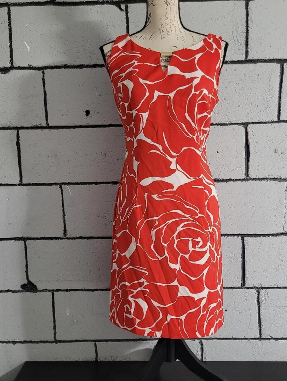 BUNDLE SALE!  Ronnie & Nicole Red & White Floral Sleeveless Dress Sz 6